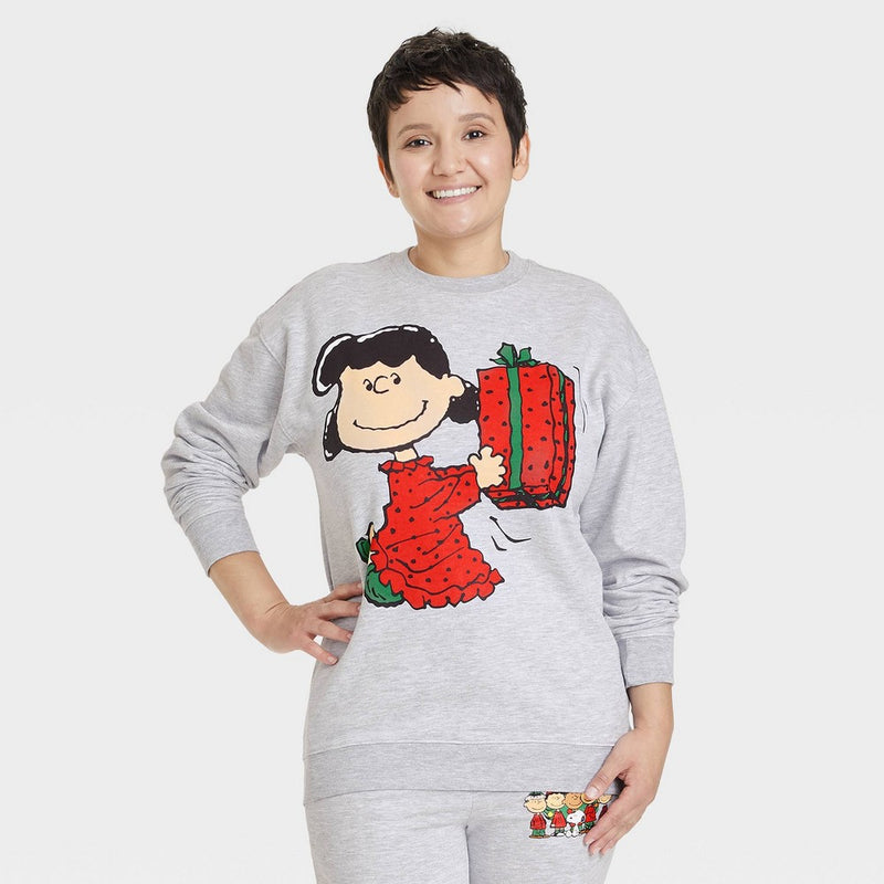 Peanuts Lucy Holiday Sweatshirt Size Medium