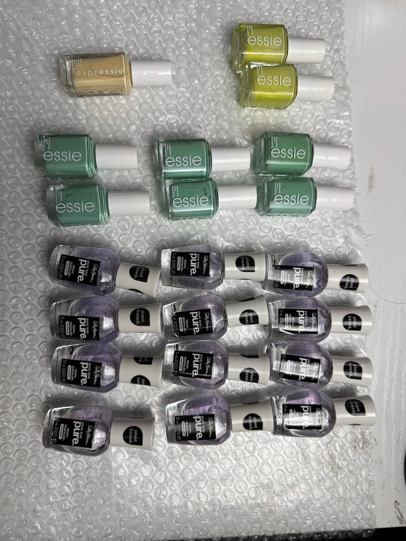 CASE PACK: MSRP $ NAIL POLISH ESSIE & SALLY HANSEN QTY: 21 QTY